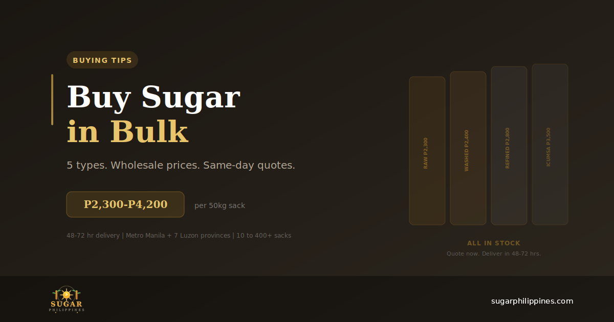 Buy Sugar in Bulk Philippines