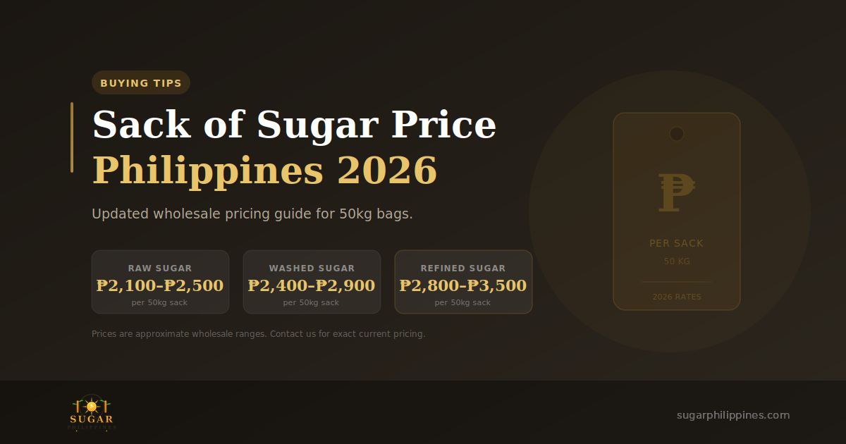 Sack of Sugar Price Philippines 2026