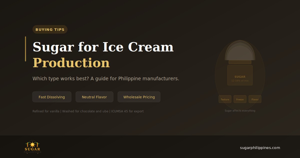 Sugar for Ice Cream Production