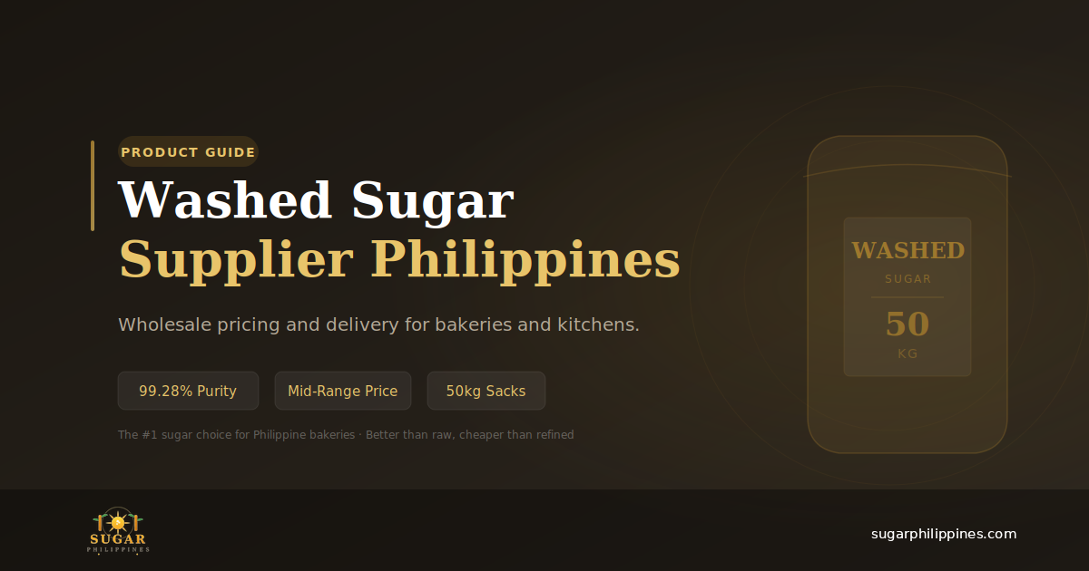 Washed Sugar Supplier Philippines