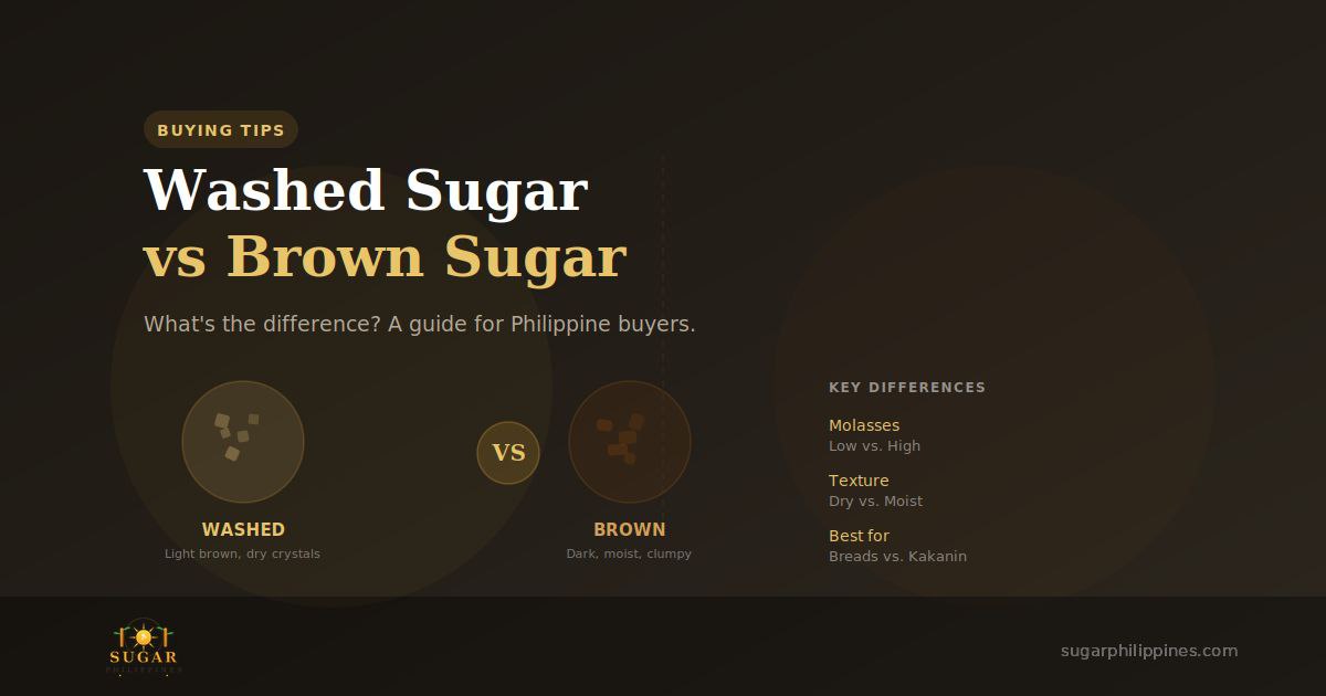 Washed Sugar vs Brown Sugar