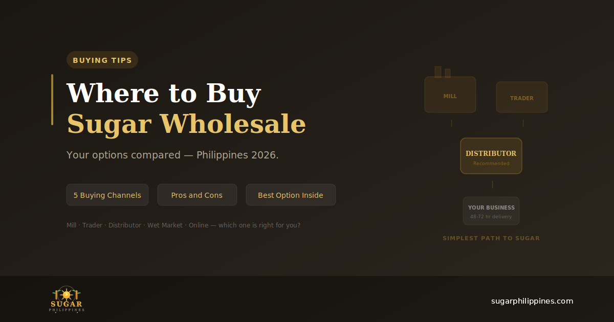 Where to Buy Sugar Wholesale Philippines
